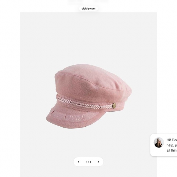 GIGI PIP NWOT Lieutenant Cap - Blush - 57 S/M - Picture 7 of 11